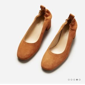 - Everlane suede “Day Heel” pump.